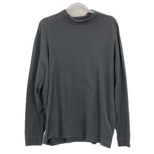 Lands' End Women's Black Turtleneck Top XL TALL Long Sleeve‎ Shaped Fit Cotton